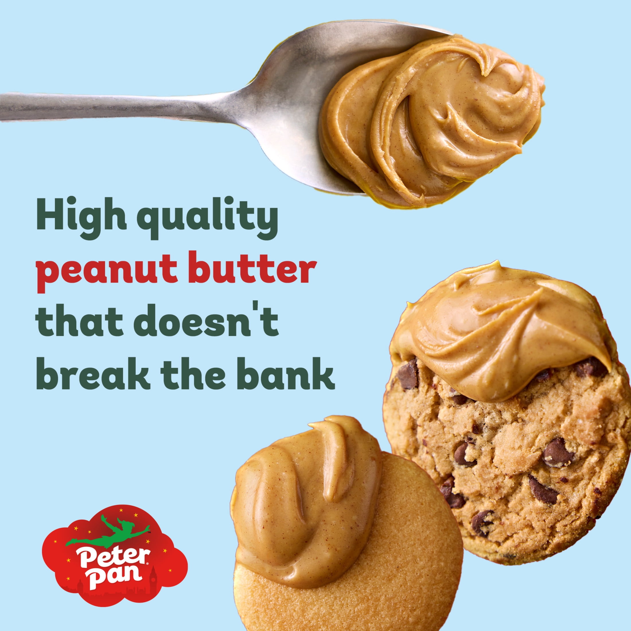 (12 pack) Peter Pan Creamy Honey Roast Peanut Butter, Smooth Peanut Butter Spread, Gluten-Free, 16.3 oz Jar