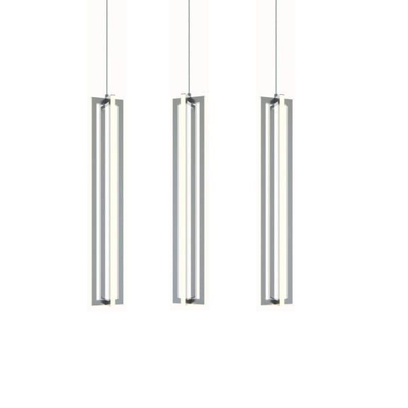 AFX Cass 3 Light Small Linear Pendant Satin Nickel Satin Nickel