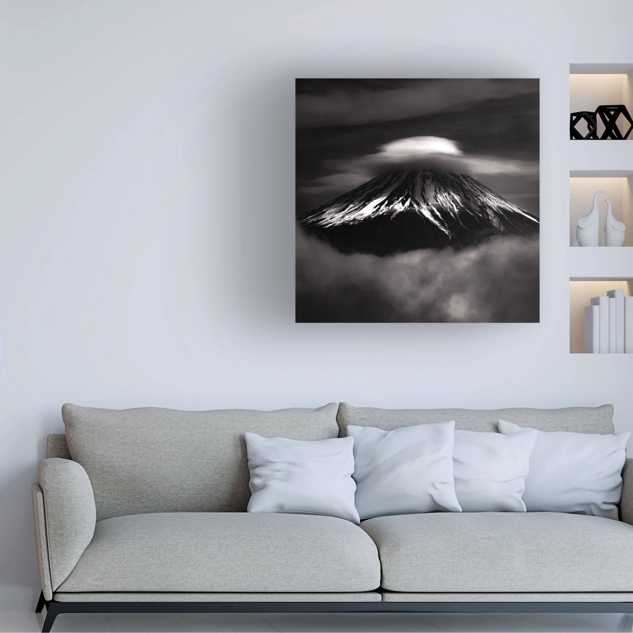 Canvas Wall Art - Masayuki Nozaki 'The Last Fujiyama In Heisei' Wall Art for Living Room, Bedroom, or Office D?cor by Trademark Fine Art - 24 x 24 Inches