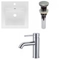 thumbnail image 1 of American Imaginations 16.5-in. W 1 Hole Ceramic Top Set In White Color - Overflow Drain Incl. AI-29804, 1 of 9