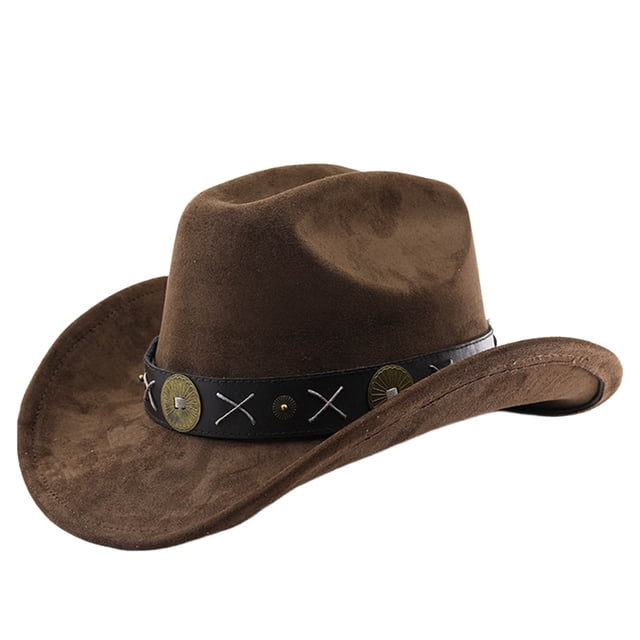 Western Style Cowboy Hat Curved Brim Ideal For Outdoor Adventure Travel Riding And Everyday Use