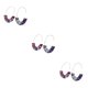 thumbnail image 3 of Pendientes Qarigey 1 par estilo sencillo forma de U estampado de leopardo azul, 3 of 6