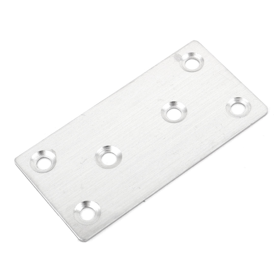 Uxcell Furniture Stainless Steel Flat Repair Plate Angle Bracket Silver Tone