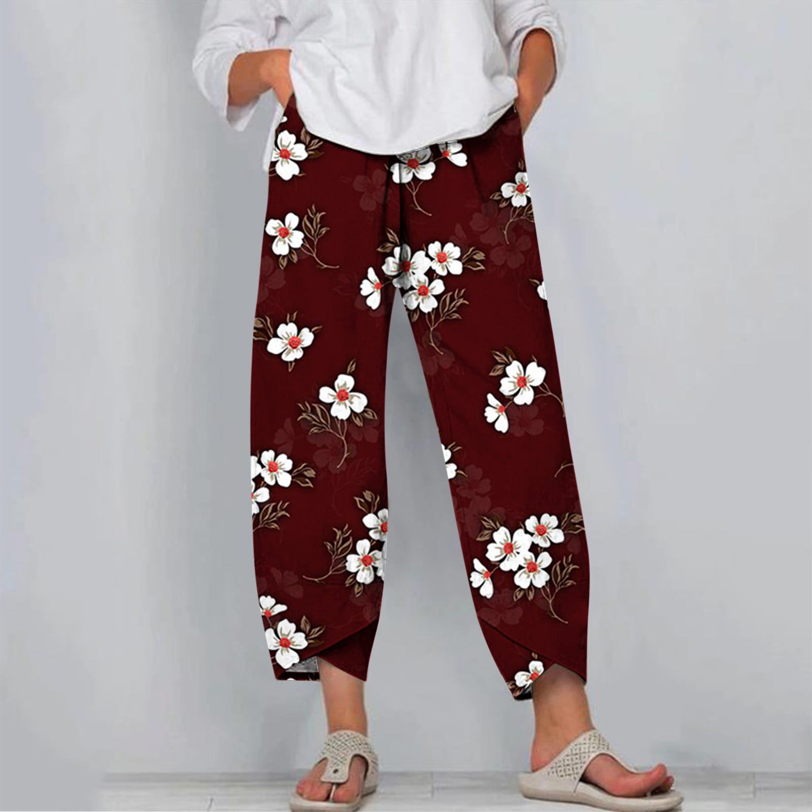 Casual Button-Down Utility-Chic Trousers with Pockets