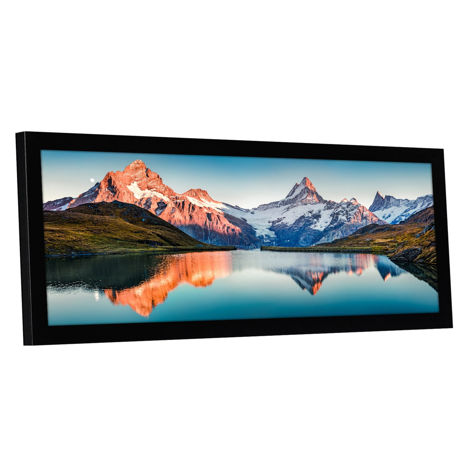Americanflat 8x20 Picture Frame in Black - Composite Wood with Shatter Resistant Glass - Horizontal and Vertical Formats for Wall