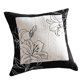 thumbnail image 1 of Funda de almohada de lujo bordada en blanco y negro de 45 x 45 cm, 1 of 2
