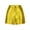 Gold, variant on Women's Metallic Candy Color Elastic Tight Shorts Casual Fashion Stretchy High Waist Solid Color Workout Gym Yoga Shorts, Silver XXL
