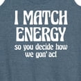 thumbnail image 3 of Instant Message - I Match Energy - Women's Racerback Tank Top, 3 of 6