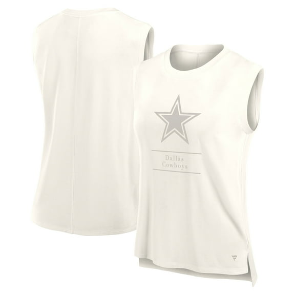 Women's Fanatics Cream Dallas Cowboys Studio Embrace Tank Top