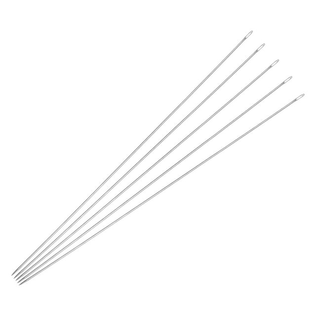 Unique Bargains Beading Needles Fine Thin Long Straight Sewing Embroidery Threads Stainless Steel 4.72 inch 50Pack