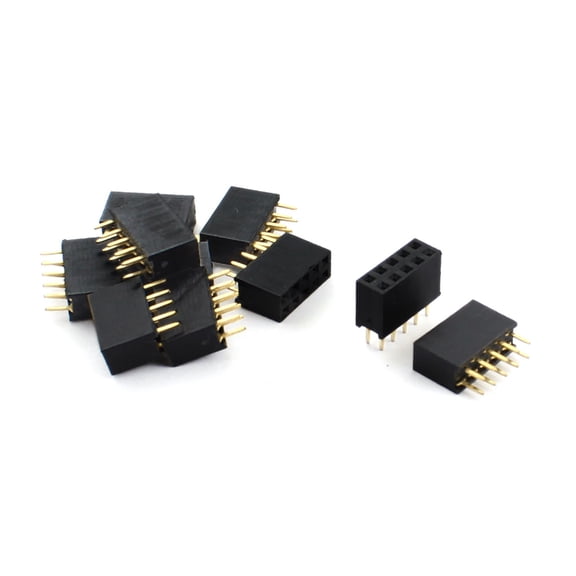 2.54mm 2x5 10-Pin Female Pin Header Socket Connector Strip 10Pcs