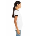thumbnail image 3 of Ladies' Jersey Short-Sleeve Ringer T-Shirt WHITE/ BLACK L, 3 of 3