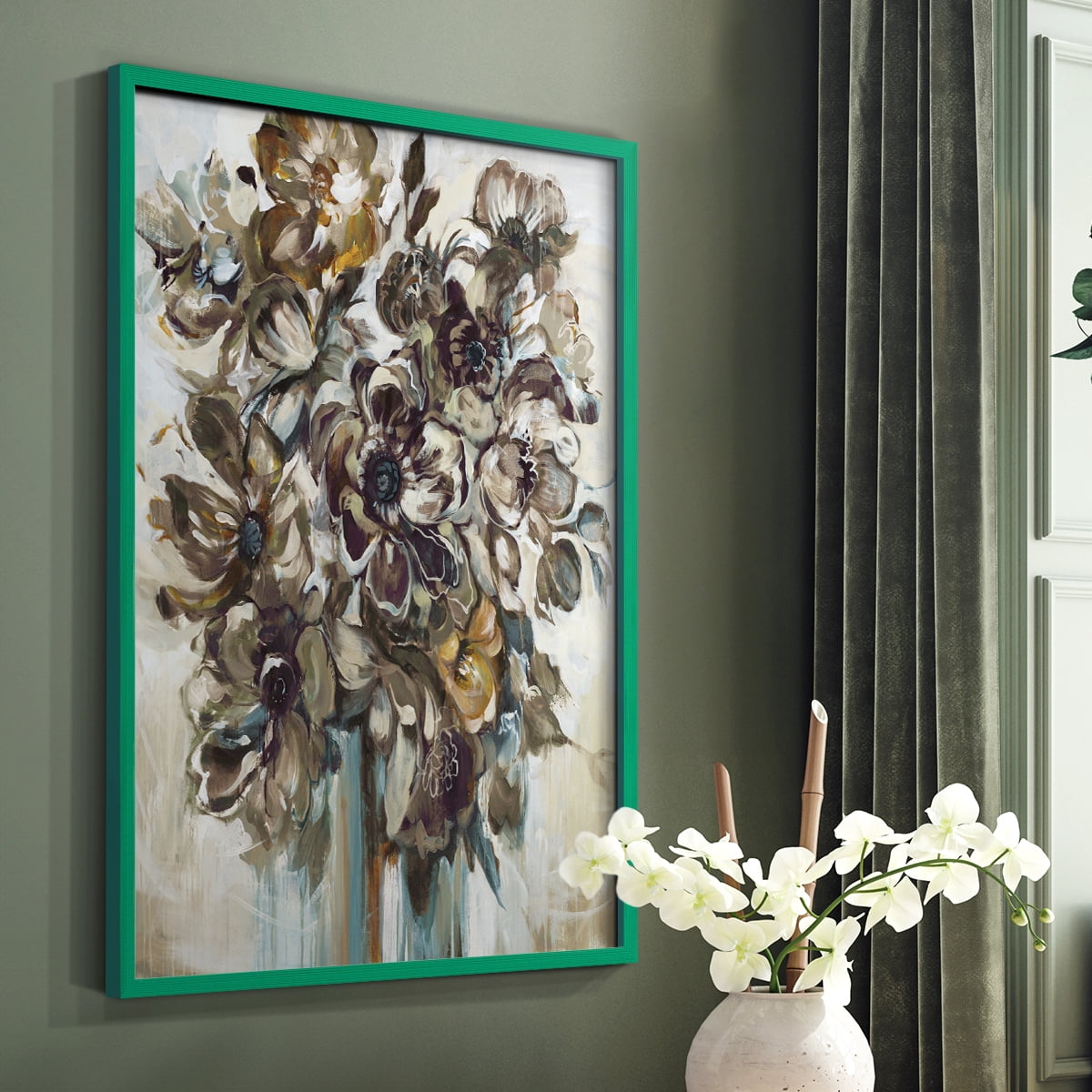 Wild At Heart VI Framed Print in Green Solid Wood 11 x 14 Framed Print