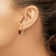 thumbnail image 3 of Auriga Fine Jewelry 14K Yellow Gold Emerald-cut Garnet Drop Earrings for Women (L- 0.63 inch, W- 0.2 inch), 3 of 6