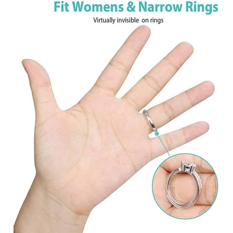Sanfanil 8 Sizes Silicone Invisible Ring Size Reducer Adjuster Ring Sizer  Fit Any Rings