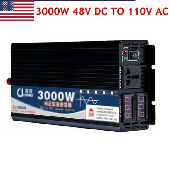 SHANNA 1500-Watt Continuous 3000-Watt Surge Power Inverter with Dual Digital Display for RV