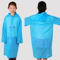 thumbnail image 3 of Raindrops 1Set Rain Jacket Poncho Kids Blue EVA for Traveling and Sporting Events, 3 of 7