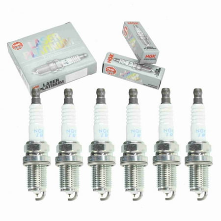 6 pc NGK 95712 Laser Platinum Spark Plugs for 12 12 0 037 663 41-835 4506 4704 6752 IKH20TT PKH20TT Ignition Wire Secondary Fits select: 2010-2013 BMW 328, 2010-2011 BMW 528