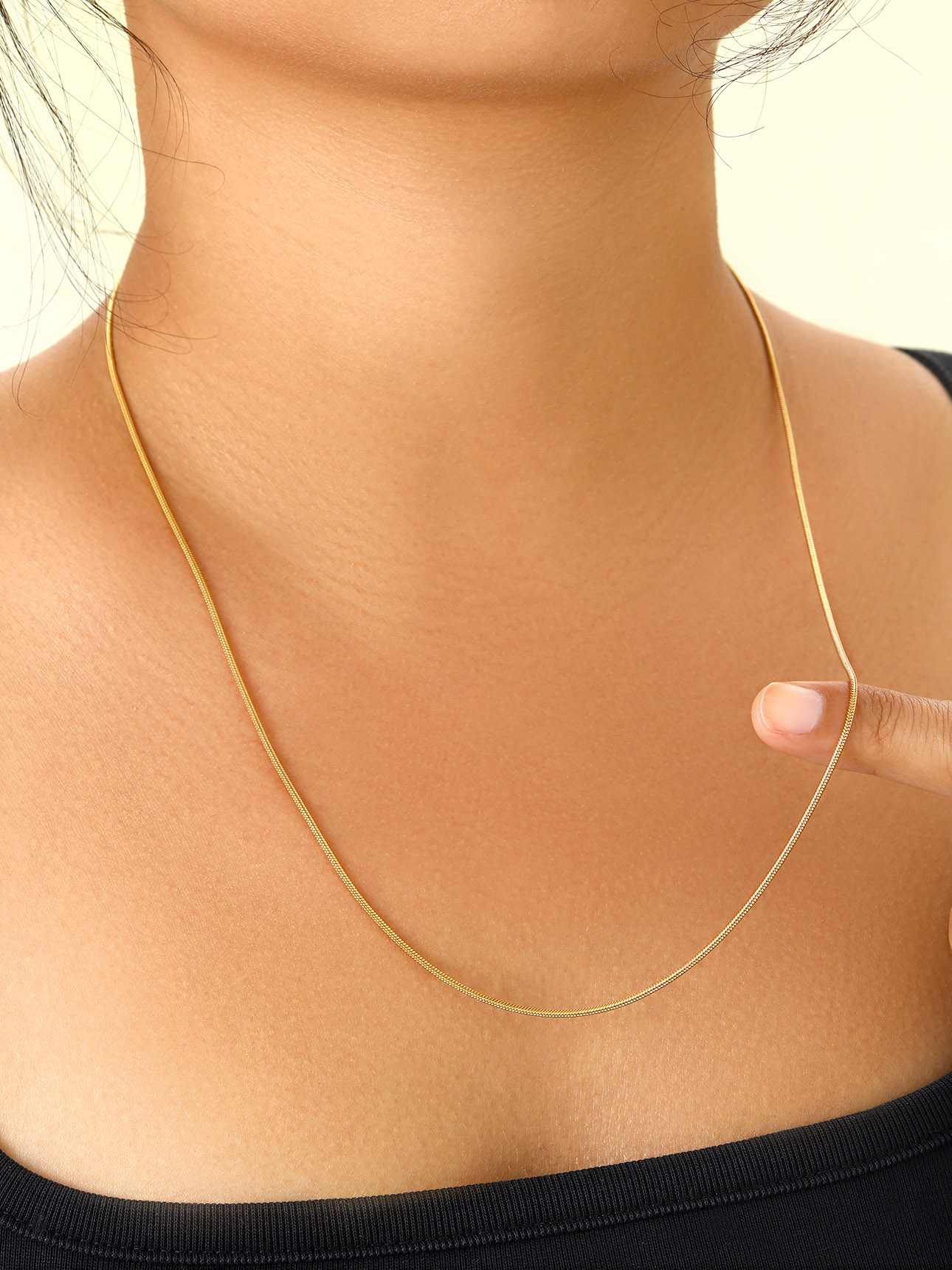 PROSTEEL Snake Chain Necklace for Women Italian Chain 14K Gold Plated Hypoallergenic Dainty Jewelry 1.2MM Thin for Pendants 16 Inch Birthday Valentines Day Gifts Adult Age