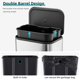 thumbnail image 5 of 8-gallon kitchen trash can: stainless steel, step-on con quiet-close lid y inner bucket para kitchen & oficina (30 liters), 5 of 7