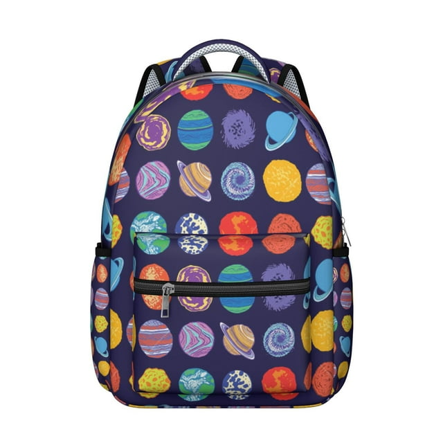 Sac à Dos pour Étudiants Nébuleuse Cosmique Espace Extra-Atmosphérique Design Galaxie Céleste, Sac d'École Léger et Résistant à l'Usure pour Étudiant et Étudiant