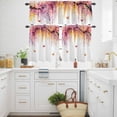 thumbnail image 3 of Country Kitchen Curtains Valances and Tiers Set of 3 Watercolor Trees Flowers Butterfly Tier Curtains and Valance with Rod Pocket for Small Windows, 27.5"x24", 3 of 9