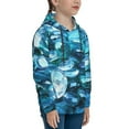 thumbnail image 3 of Kll Unisex Kids Boys Girls Hooded Pocket Pullover Hoodies-Blue Kyanite, 3 of 9