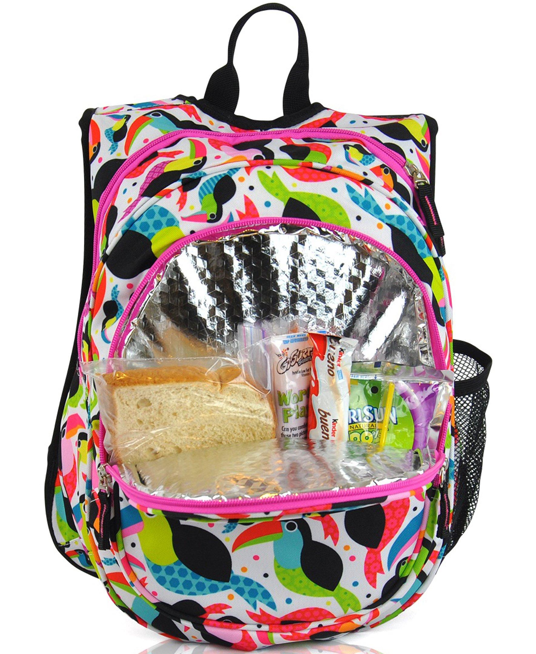 O3KCBP023 Obersee Mini Preschool All-in-One Backpack for Toddlers and Kids with integrated Insulated Cooler | Toucan - image 3 of 4
