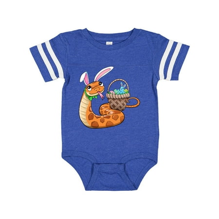 

Inktastic Easter Cute Snake with Basket and Bunny Ears Gift Baby Boy or Baby Girl Bodysuit
