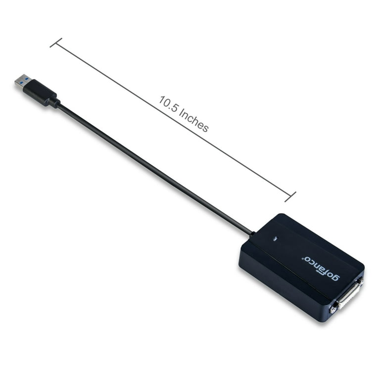 USB 3.0 to DVI/VGA Video Adapter – Black (USB3DVI)