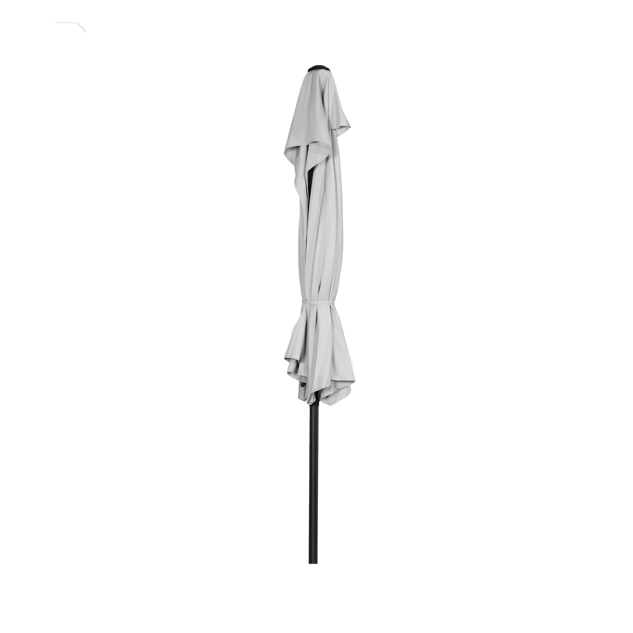 WestinTrends Lanai 9 Ft Outdoor Patio Half Umbrella, Small Grill Deck Porch Balcony Shade Umbrella with Crank, White