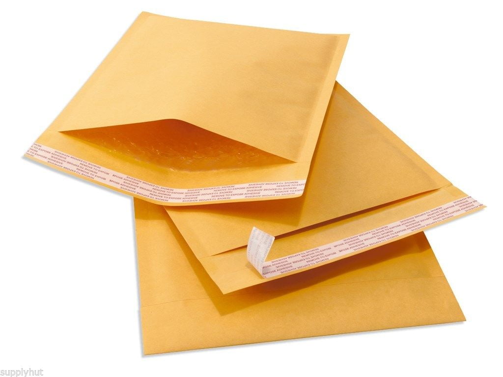200 #1 7.25x12 Kraft Bubble Padded Envelopes Mailers Shipping Case 7.25"x12"
