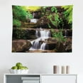 thumbnail image 1 of Waterfall Tapestry, Waterfalls Flows Through Giant Rocks Surrounded by Fall Trees, Fabric Wall Hanging Decor for Bedroom Living Room Dorm, 2 Sizes, Red White and Pale Brown, by Ambesonne, 1 of 1