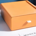 thumbnail image 3 of Desktop Storage Box Drawer Design Strong Load Bearing Stackable Desktop Organizer Storage Box for Stationery Orange, 3 of 5
