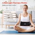thumbnail image 5 of Morfone Cordless Red Light Belt with 3 Heat & 4 Vibration Massage, 660nm & 850n Infrared Red Light Back Massager Belt, Heating Pad for Back Waist Shoulder Leg Knee, 5 of 13