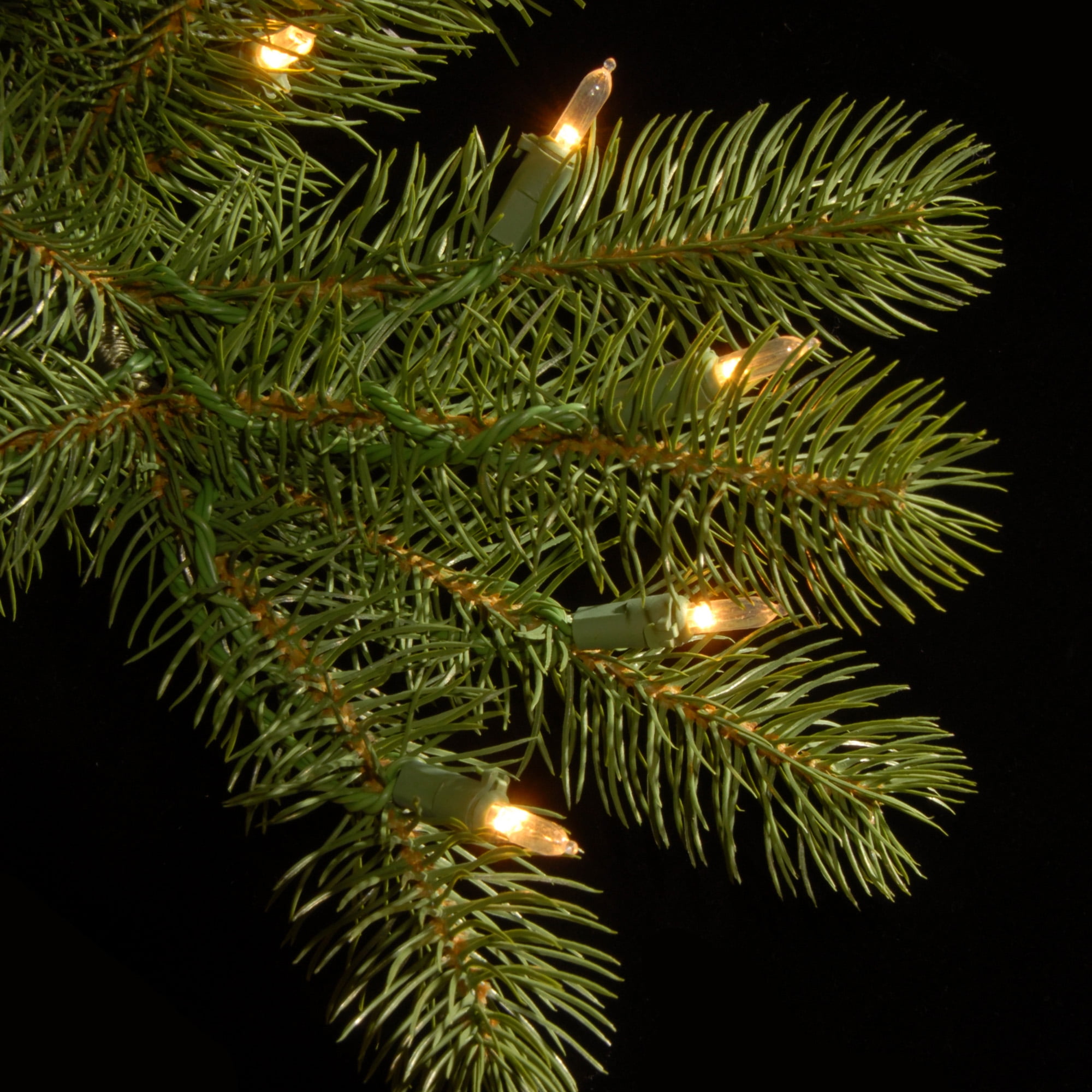 National Tree Company Pre-Lit Artificial 'Feel Real' Christmas Wreath, Green, Norwood Fir, White Lights, Christmas Collection, 42 Inches