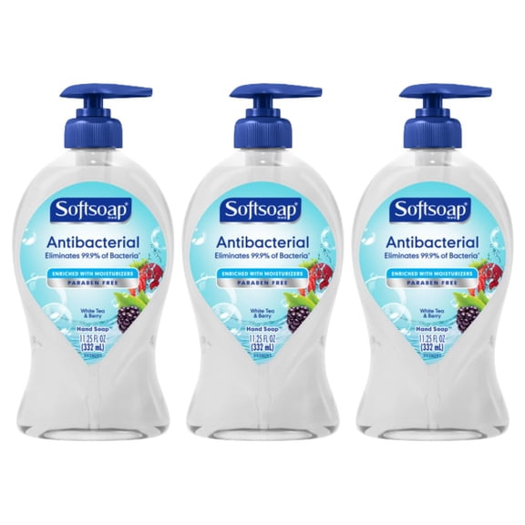 Liquid Hand Soap for All Skin Types Dermatologist Tested Moisturizing Soap - White Tea & Berry Scented Soap for Daily Hand Wash Refillable Soap Bottle with Pump, 11.25 Fl OZ Per Pack, Pack of 3