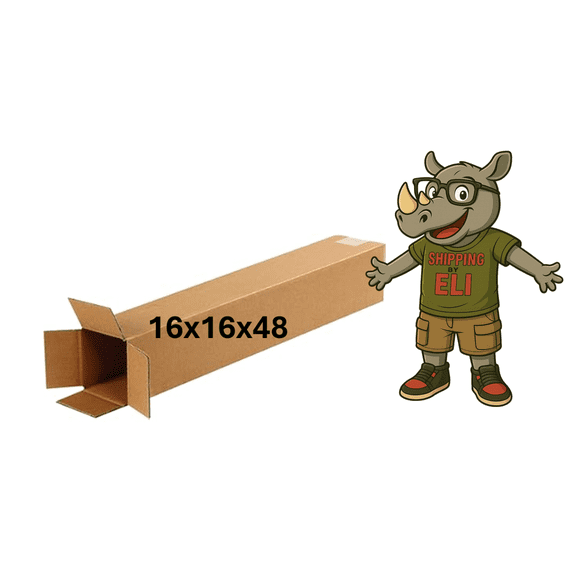 16x16x48 (200 lb strength) | SINGLE CARDBOARD BOX | TALL