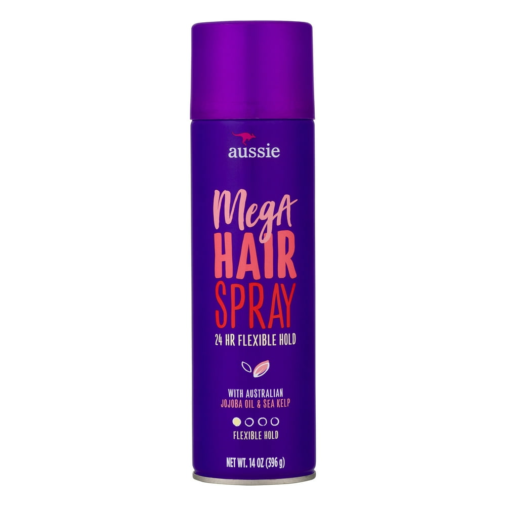 Aussie Mega Hair Spray with Australian Jojoba Oil & Sea Kelp, 14 oz