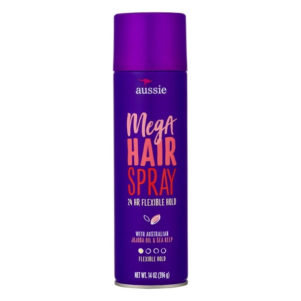 Aussie Mega Hair Spray with Australian Jojoba Oil & Sea Kelp, 14 oz