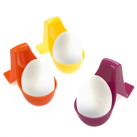 Set of 3 Cook & Serve Egg Cups Hook to Pot or Saucepan Soft Hard Boiled Healthy Cooker