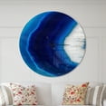 thumbnail image 2 of Designart 'Blue Agate Crystal ' Modern wall clock, 2 of 6