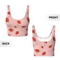 thumbnail image 6 of Goofa Strawberry Printed Sports Bras for Women, High Impact Running Bra Workout Crop Tank Tops Longline Sports Bra Push up-Medium, 6 of 9