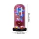 thumbnail image 3 of Luz Nocturna De Plástico 1Pcs Heart Shaped Night Light with Preserved Crystal Rose Inside Glass Dome Blue LED Glowing Decorative Gift for Valentines Day or Birthday 8.66x4.52" JASKFLY, 3 of 9