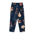 thumbnail image 5 of Balery Autumn Leaves With Blue print Women's Pajama Pants,Ultra Lightweight Pjs,Lounge Pant-X-Large, 5 of 9