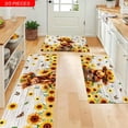 thumbnail image 2 of 2pcs or 3pcs Highland Cow Sunflower - Soft Flannel Mat Suitable for Kitchen, Bathroom, Entryway - Cute Scottish Cow Mat, Farmhouse Decor, Hand Washable & Mat, 2 of 13