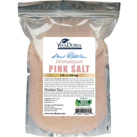 Viva Doria Himalayan Pink Salt - Fine Grain, 5 lb