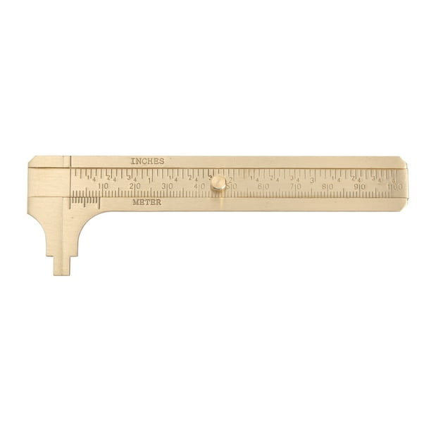 Jianama Brass Vernier Calipers DualScale Sliding Gauge Pocket Portable