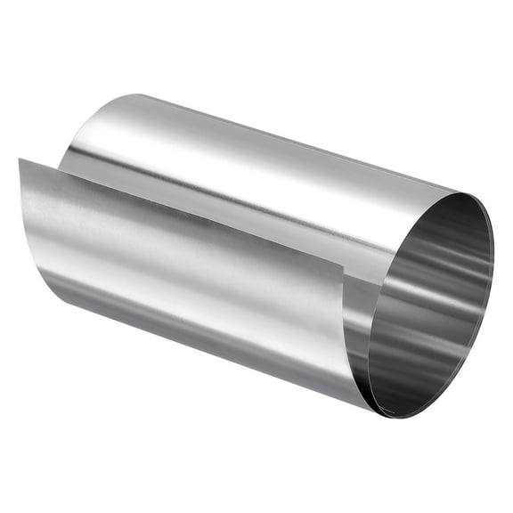 Uxcell 0.01x100x1000mm 304 Stainless Steel Roll Sheet Fine Plate Sheet Foil, Silver Tone