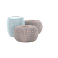 thumbnail image 3 of Keter Ensemble de Mobilier Urbain en Tricot Douillet 3 Pcs, Table Compacte Intérieure/extérieure et 2 Poufs, 3 of 16